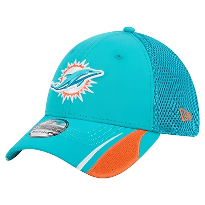 Casquette linéaire 39THIRTY Flex Game Day des Dolphins de Miami New Era pour homme