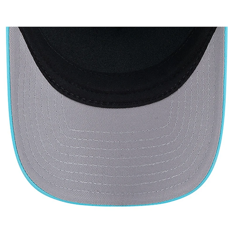 Casquette camionneur ajustable New Era Aqua Miami Dolphins Gas Station 9FORTY A-Frame M-Crown pour homme