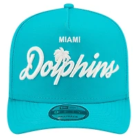 Men's New Era  Aqua Miami Dolphins Local Play A-Frame 9FIFTY Snapback Hat