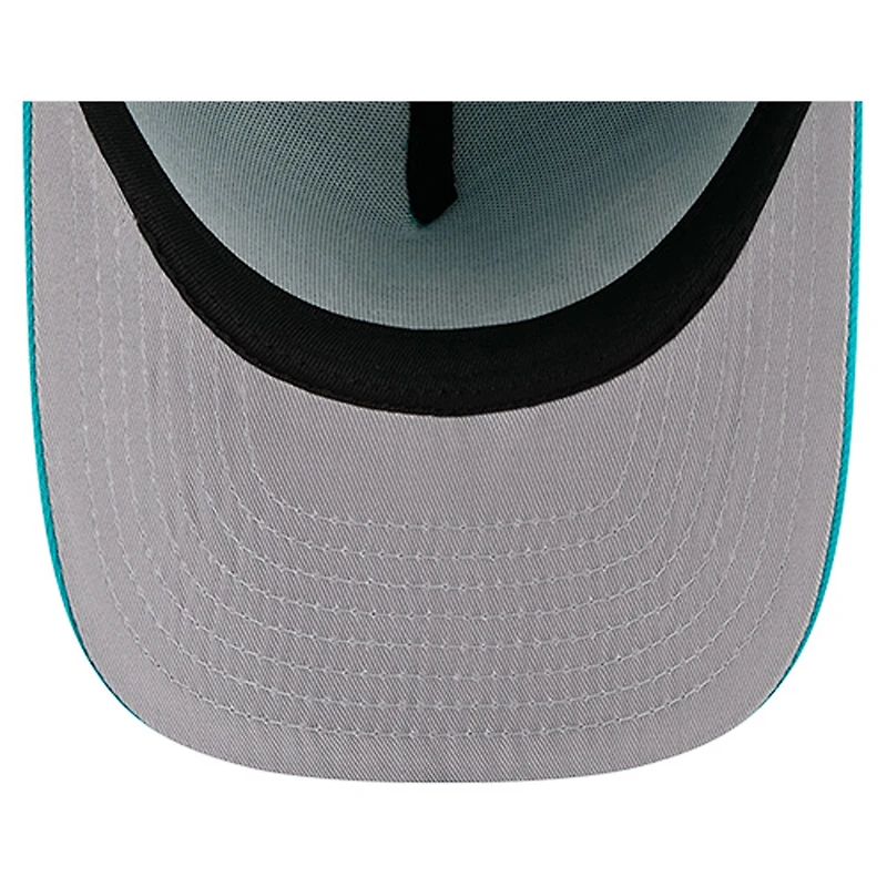Men's New Era  Aqua Miami Dolphins Local Play A-Frame 9FIFTY Snapback Hat
