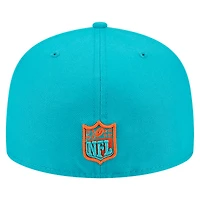 Casquette ajustée 59FIFTY Main des Dolphins de Miami Aqua New Era pour homme