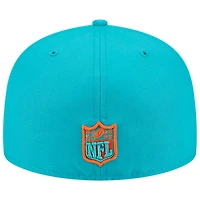 Casquette ajustée Main 59FIFTY des Dolphins de Miami New Era pour homme