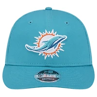 Men's New Era Aqua Miami Dolphins Main Low Profile 9FIFTY Snapback Hat