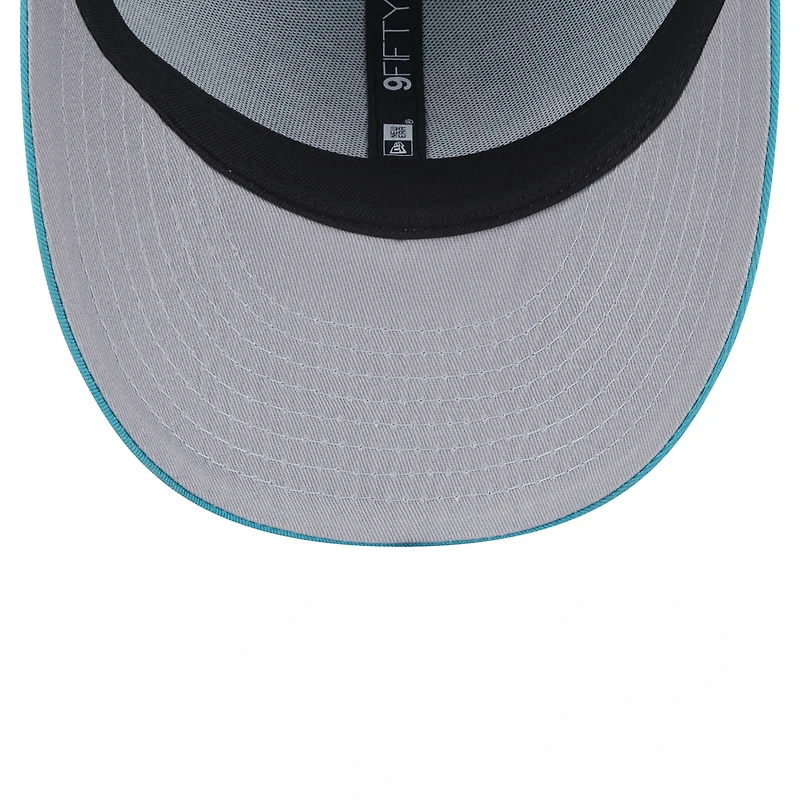 Men's New Era Aqua Miami Dolphins Main Low Profile 9FIFTY Snapback Hat