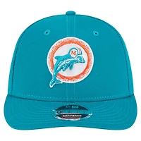 Men's New Era Aqua Miami Dolphins Main Low Profile 9FIFTY Snapback Hat