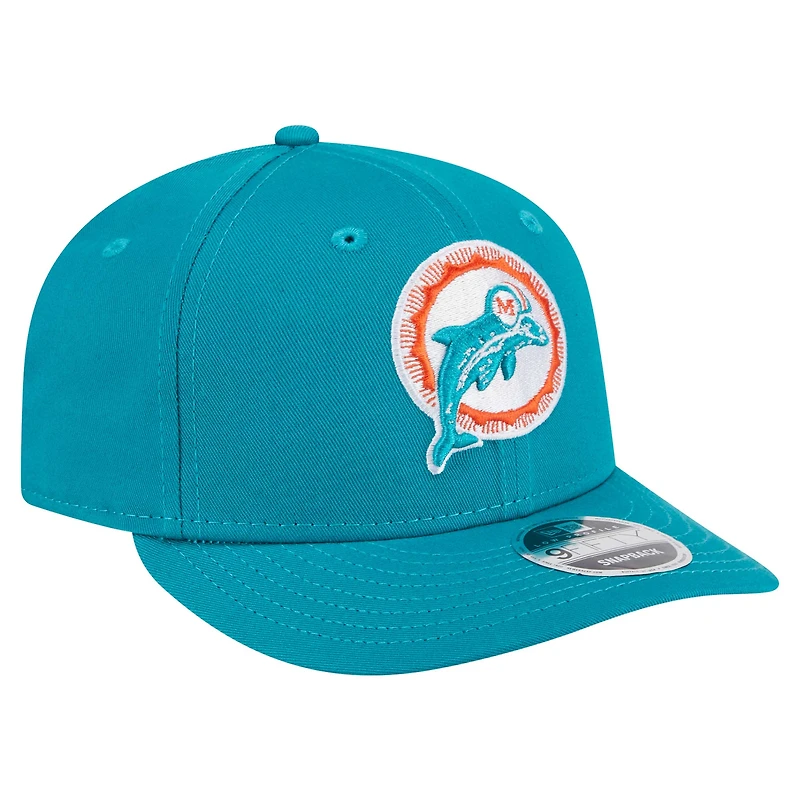 Casquette à visière plate à profil bas 9FIFTY Miami Dolphins de New Era pour homme
