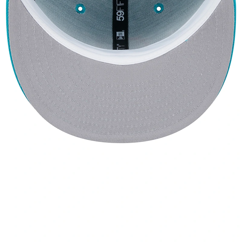 Casquette ajustée 59FIFTY Miami Dolphins New Era Aqua pour homme