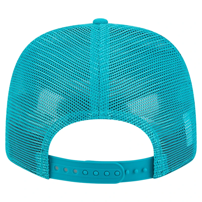 Men's New Era Aqua Miami Dolphins Main Trucker 9SEVENTY Stretch-Snap Hat