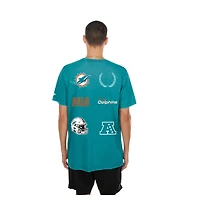T-shirt de match New Era Aqua Miami Dolphins pour homme