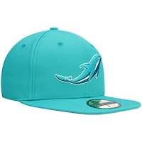 Men's New Era Aqua Miami Dolphins Omaha 59FIFTY Fitted Hat