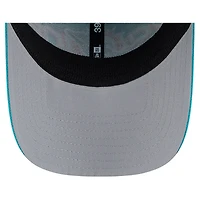 Men's New Era Aqua Miami Dolphins Overlap Logo 39THIRTY Stretch Fit Hat