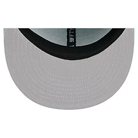 Casquette ajustée New Era Aqua Miami Dolphins Overlap Wordmark 59FIFTY pour homme