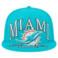 Casquette ajustée surdimensionnée 59FIFTY New Era Aqua Miami Dolphins pour homme