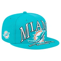 Casquette ajustée surdimensionnée 59FIFTY New Era Aqua Miami Dolphins pour homme
