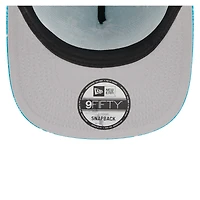Casquette snapback New Era 9FIFTY pour homme, motif palmier Miami Dolphins, couleur aqua.