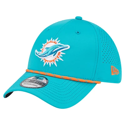 Casquette perforée 39THIRTY Flex Aqua Miami Dolphins de New Era pour homme