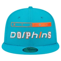Casquette ajustée New Era Aqua Miami Dolphins Ransom 59FIFTY pour homme