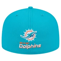 Men's New Era Aqua Miami Dolphins Ransom 59FIFTY Fitted Hat