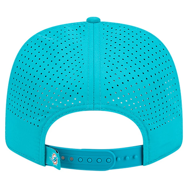 Casquette ajustable New Era Aqua Miami Dolphins Script 9SEVENTY pour homme