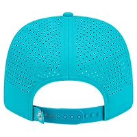 Casquette ajustable New Era Aqua Miami Dolphins Script 9SEVENTY pour homme