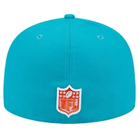 Casquette ajustée 59FIFTY Miami Dolphins de New Era pour homme avec inscription Aqua