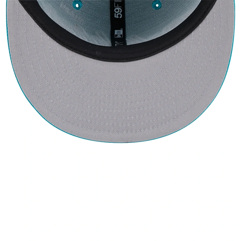 Casquette ajustée 59FIFTY Miami Dolphins de New Era pour homme avec inscription Aqua