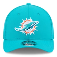 Casquette ajustable New Era Aqua Miami Dolphins 9FORTY M-Crown pour homme