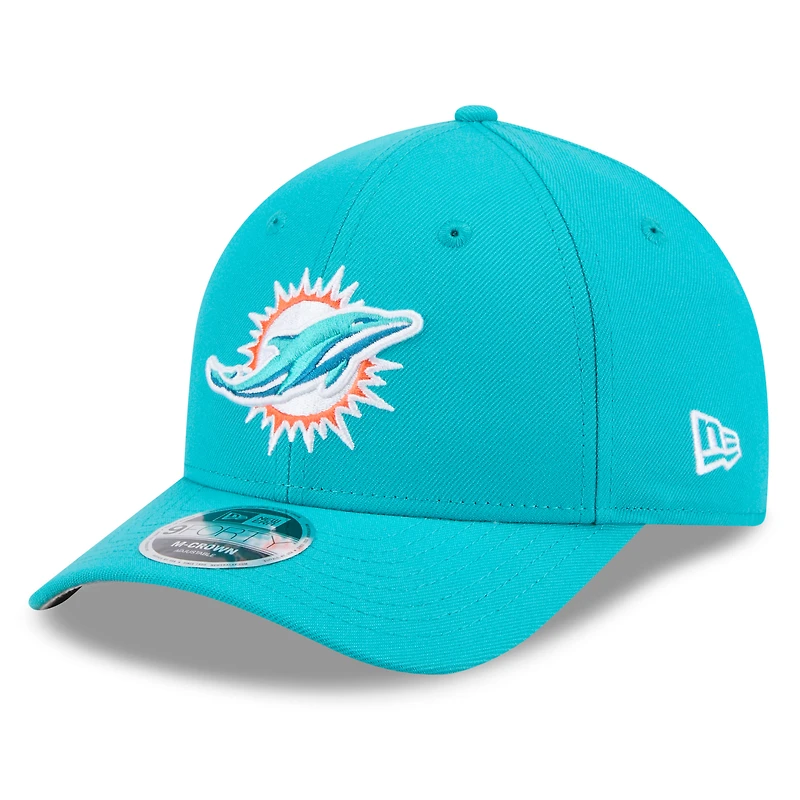 Casquette ajustable New Era Aqua Miami Dolphins 9FORTY M-Crown pour homme