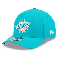 Casquette ajustable New Era Aqua Miami Dolphins 9FORTY M-Crown pour homme