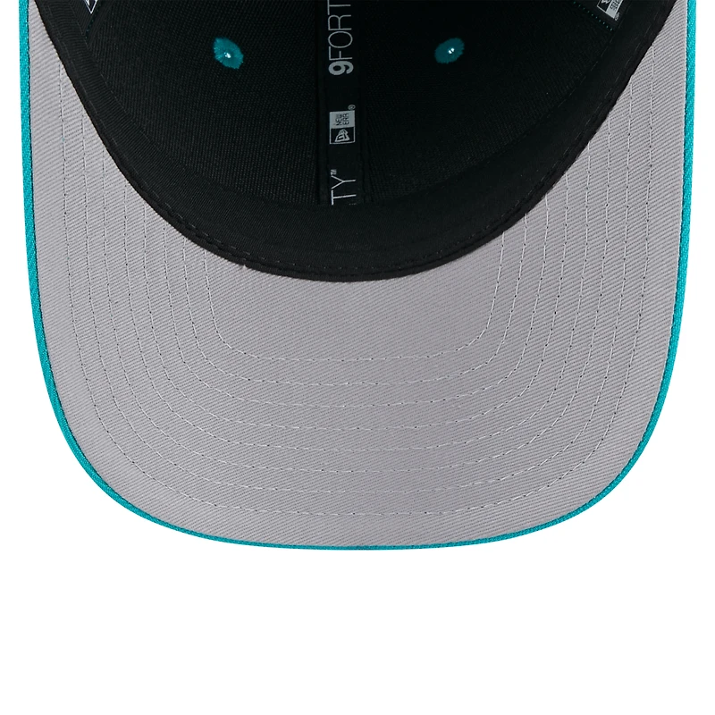 Casquette ajustable New Era Aqua Miami Dolphins 9FORTY M-Crown pour homme