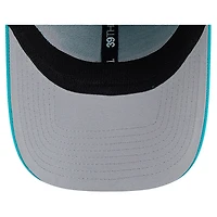 Casquette New Era Aqua Miami Dolphins Stripes 39THIRTY Flex pour homme