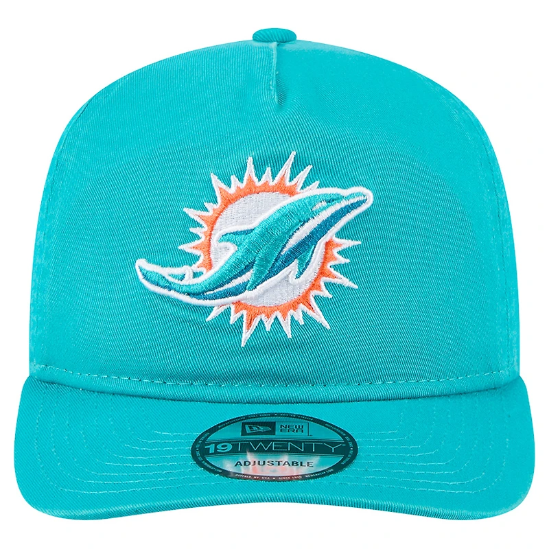 Casquette ajustable New Era Aqua Miami Dolphins Team 19TWENTY pour homme