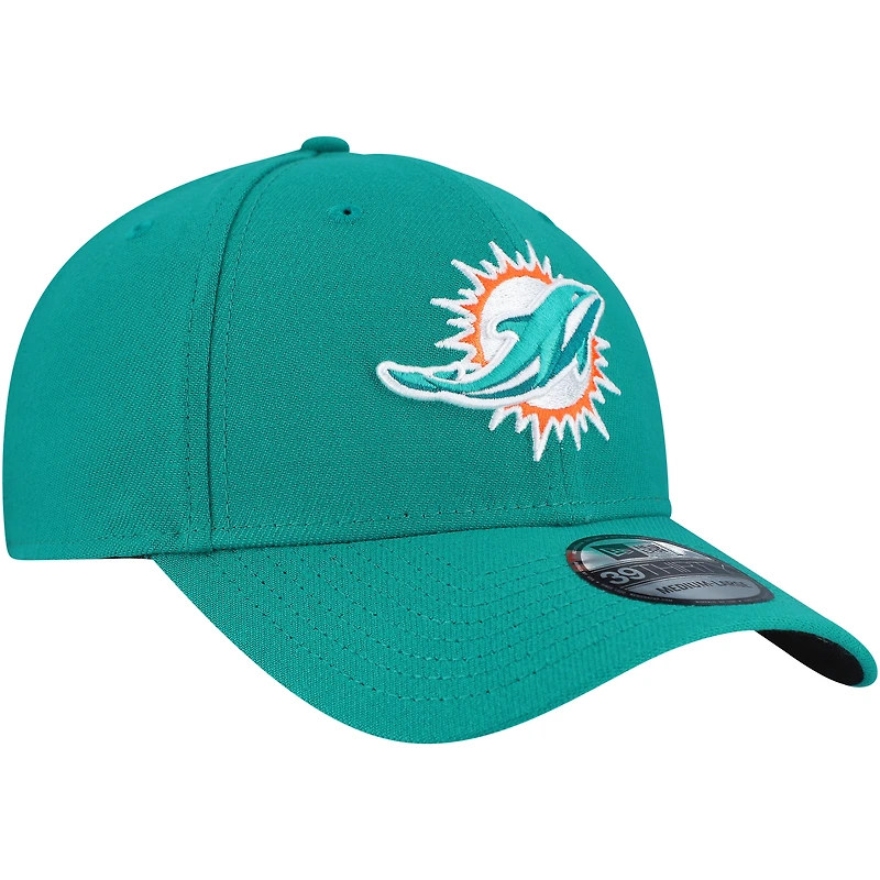Men's New Era Aqua Miami Dolphins Team Classic Throwback 39THIRTY Flex Hat