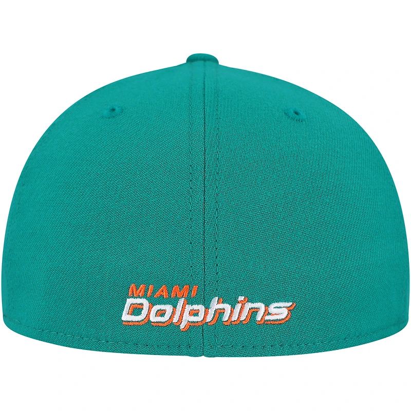 Men's New Era Aqua Miami Dolphins Team Classic Throwback 39THIRTY Flex Hat