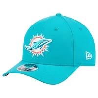 Casquette ajustable New Era Aqua Miami Dolphins Team Collection 9FORTY M-Crown pour homme