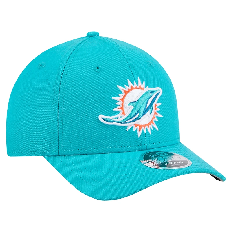 Casquette ajustable New Era Aqua Miami Dolphins Team Collection 9FORTY M-Crown pour homme