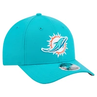 Casquette ajustable New Era Aqua Miami Dolphins Team Collection 9FORTY M-Crown pour homme