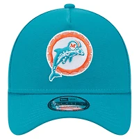 Casquette ajustable New Era Miami Dolphins Throwback A-Frame 9FORTY pour homme