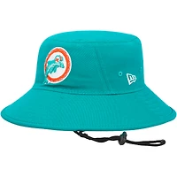 Bob principal avec logo Throwback des Dolphins de Miami New Era Aqua pour hommes