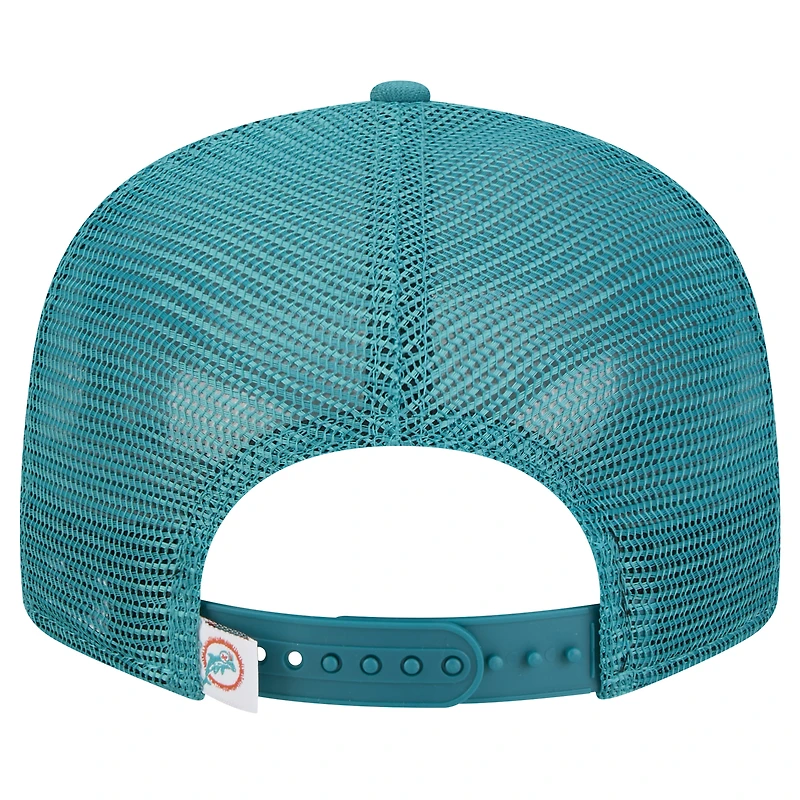 Casquette snapback 9FIFTY de style camionneur à imprimé Miami Dolphins de New Era pour homme