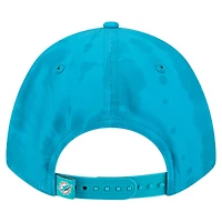Men's New Era Aqua Miami Dolphins Tie Dye Fade 9Forty M-Crown A-Frame Adjustable Hat