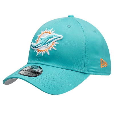 Men's New Era  Aqua Miami Dolphins Tonal Camo 39THIRTY Stretch Fit Hat
