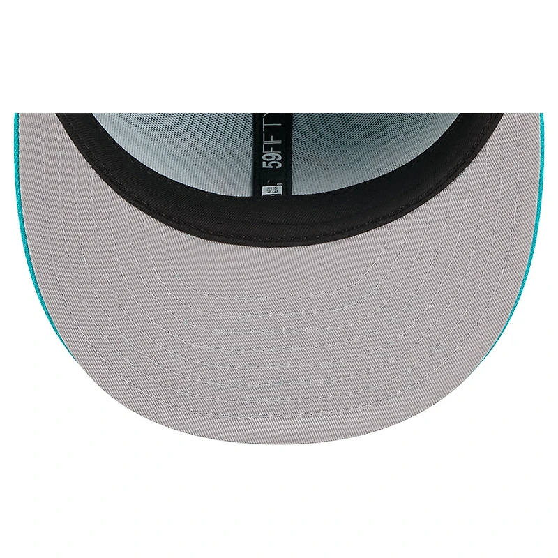 Casquette ajustée Tri-Hit 59FIFTY pour homme New Era Aqua Miami Dolphins