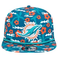Casquette de golf à visière snapback Wakey Wakey Miami Dolphins de New Era pour homme