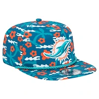 Casquette de golf à visière snapback Wakey Wakey Miami Dolphins de New Era pour homme