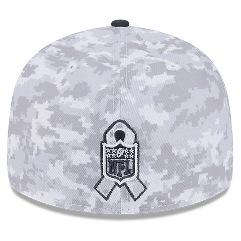 Casquette ajustée à profil bas 59FIFTY Miami Dolphins 2024 Salute To Service pour homme New Era Arctic Camo/Graphite