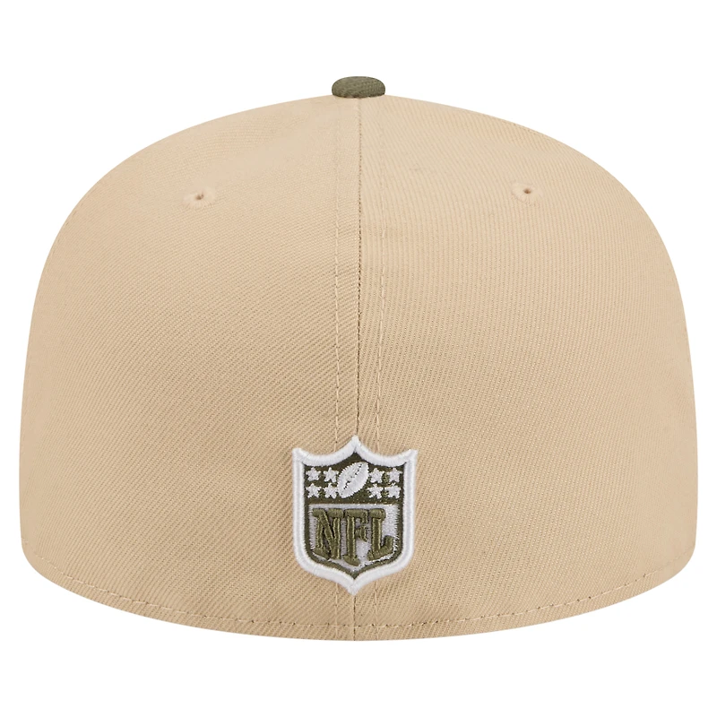 Casquette ajustée A-Frame 59FIFTY pour homme, coloris beige/olive, Miami Dolphins, New Era