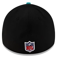 Casquette New Era 39THIRTY Flex noire/aqua pour homme, Miami Dolphins, draft NFL 2025