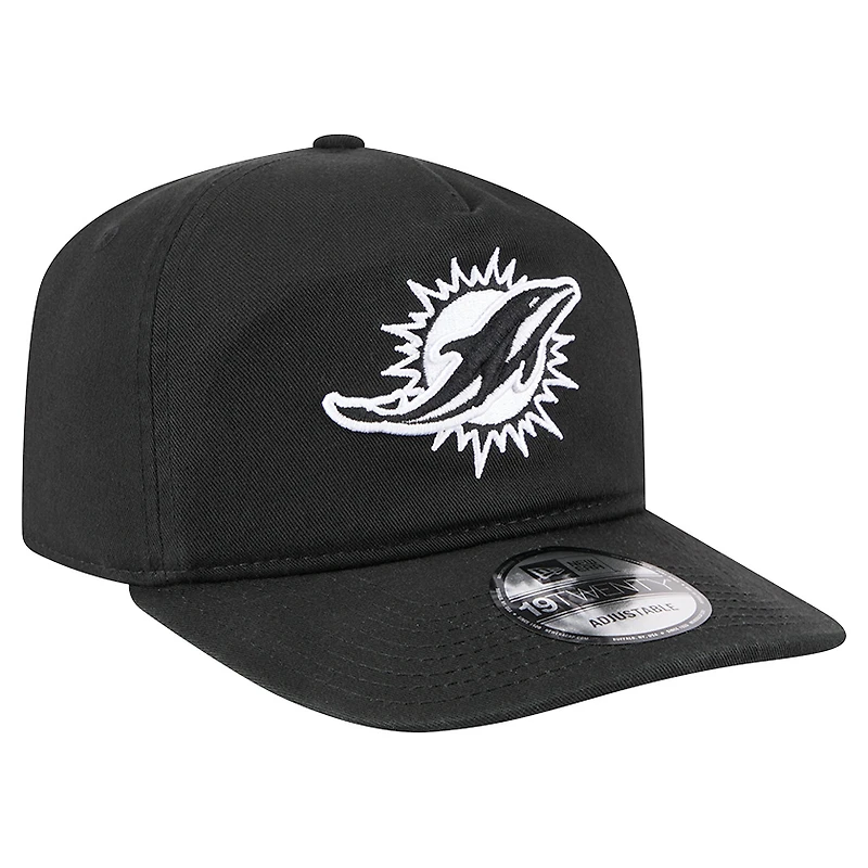 Casquette ajustable New Era noire/blanche Miami Dolphins 19TWENTY pour homme