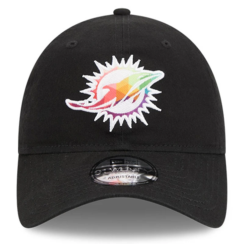 Men's New Era  Black Miami Dolphins 2023 NFL Crucial Catch 9TWENTY Adjustable Hat